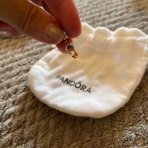 Adorable Pandora silver flip flop with pink hearts. No longer sold through Pand